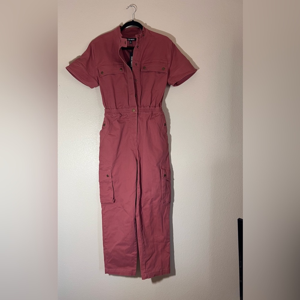 Steve Madden Utility Jumpsuit in Rose Mauve | Size Small | NWT